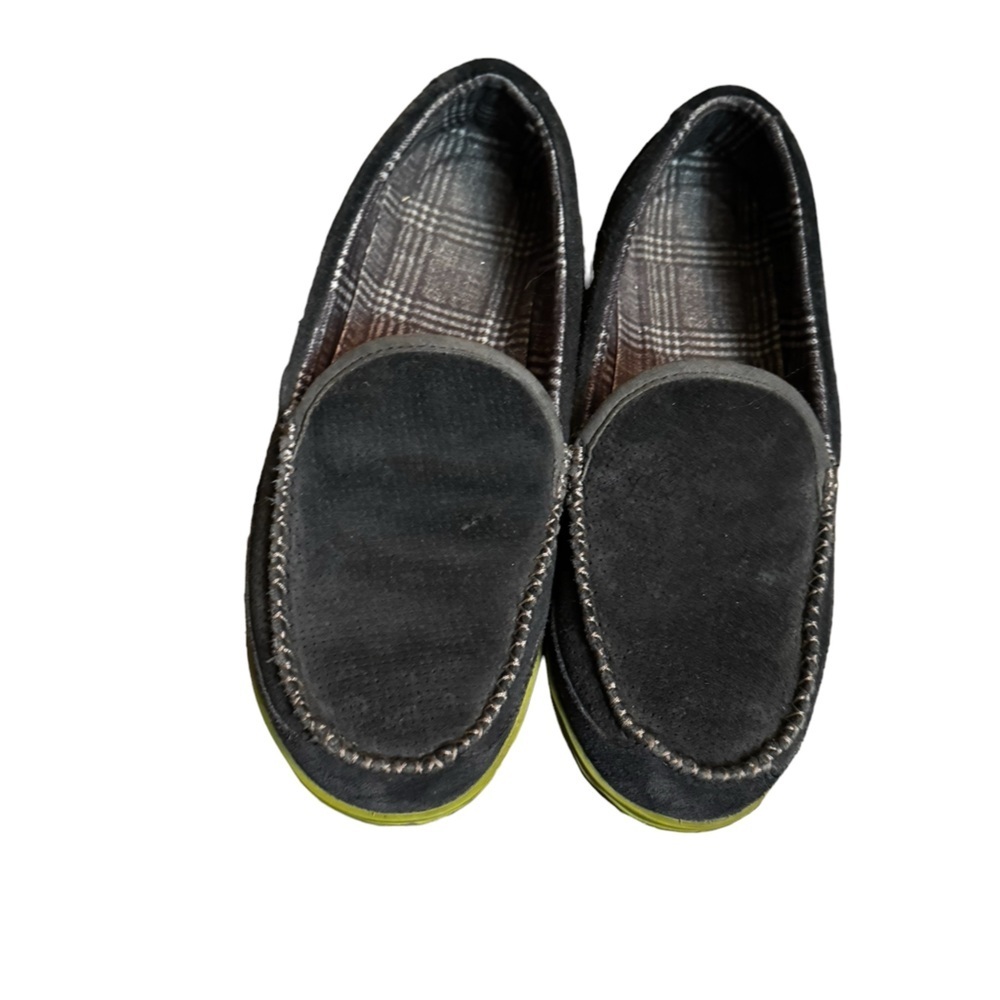 L.L. BEAN MOUNTAIN Suede Flannel Lined Moccasin Men's Loafer Size 11 Blue Shoe